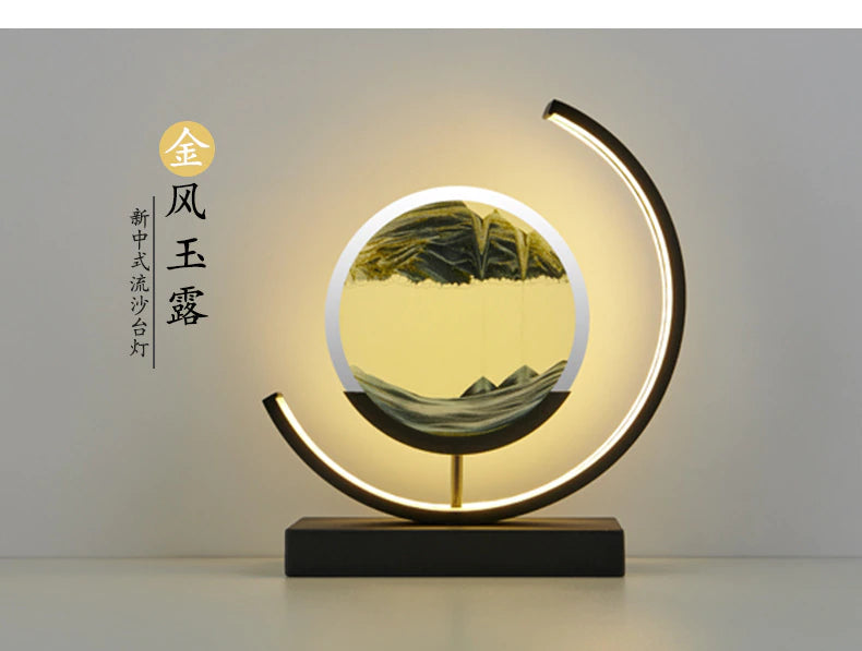 Xiaomi 7Inch Moving Sand Art Picture Round Glass 3D Deep Sea Sandscape In Motion Display Flowing Sand Frame Kids Gift Home Decor