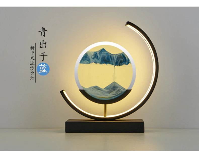 Xiaomi 7Inch Moving Sand Art Picture Round Glass 3D Deep Sea Sandscape In Motion Display Flowing Sand Frame Kids Gift Home Decor