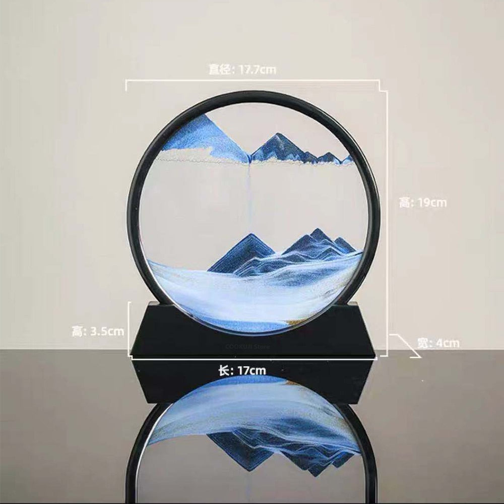 Xiaomi 7Inch Moving Sand Art Picture Round Glass 3D Deep Sea Sandscape In Motion Display Flowing Sand Frame Kids Gift Home Decor