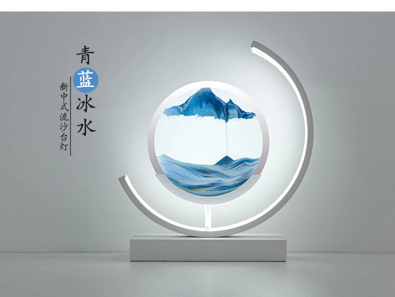 Xiaomi 7Inch Moving Sand Art Picture Round Glass 3D Deep Sea Sandscape In Motion Display Flowing Sand Frame Kids Gift Home Decor