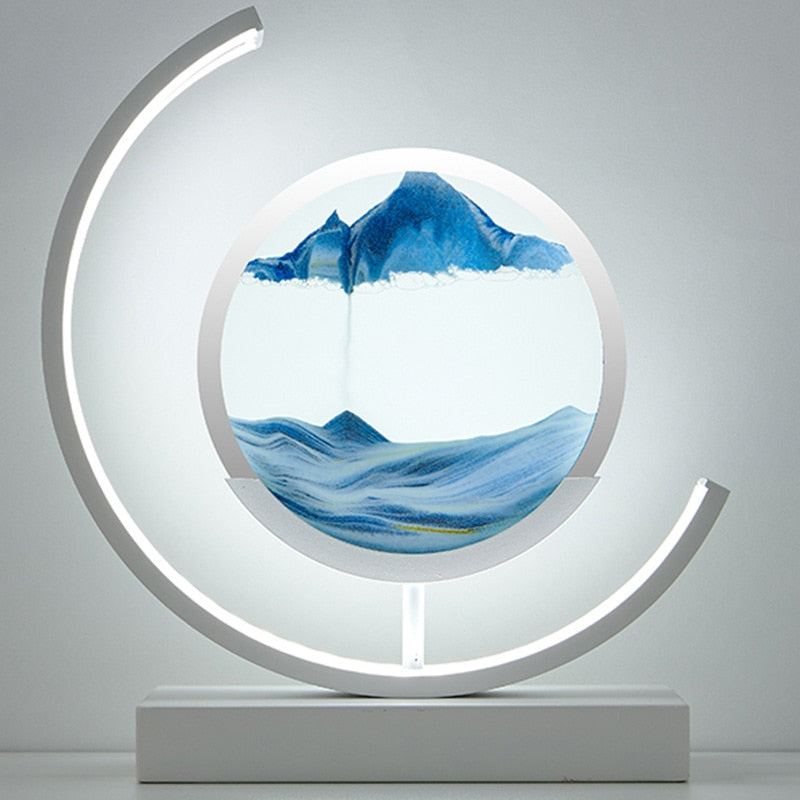 Xiaomi 7Inch Moving Sand Art Picture Round Glass 3D Deep Sea Sandscape In Motion Display Flowing Sand Frame Kids Gift Home Decor