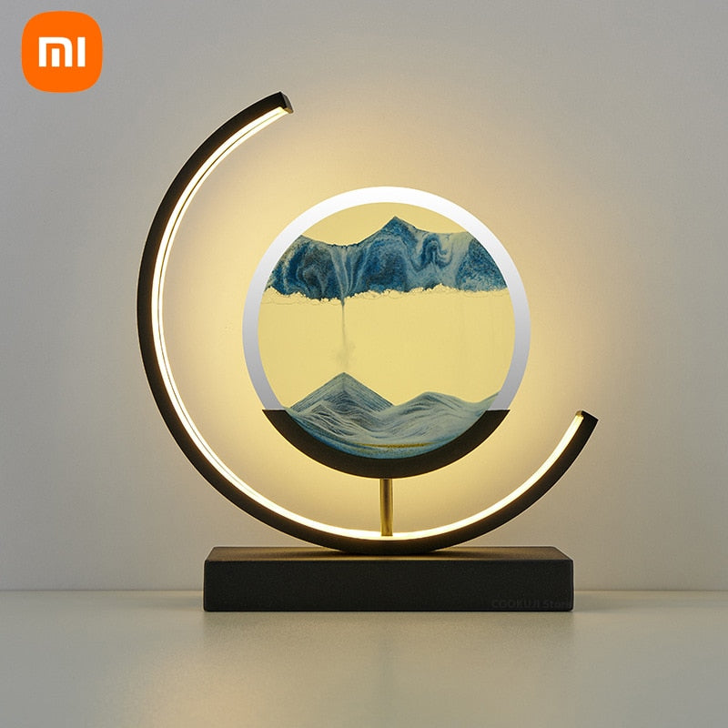 Xiaomi 7Inch Moving Sand Art Picture Round Glass 3D Deep Sea Sandscape In Motion Display Flowing Sand Frame Kids Gift Home Decor